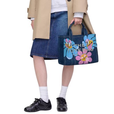 HATTIE STEWART X MARC JACOBS DENIM MEDIUM TOTE BAG